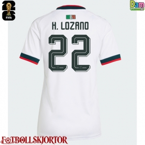 Mexiko Hirving Lozano #22 Bortatröja Dam VM 2026 Kortärmad